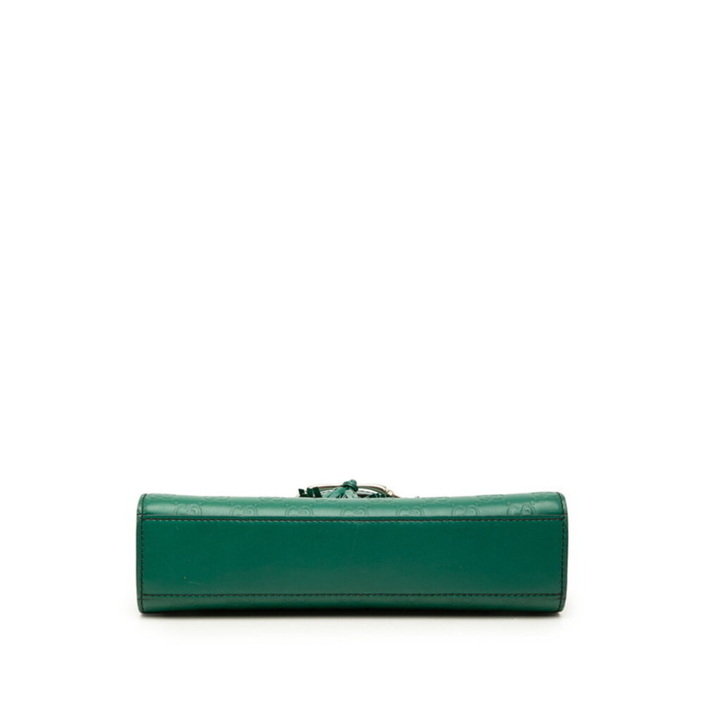 GUCCI Authentic Green Leather Shoulder Bag - Picture 3 of 6